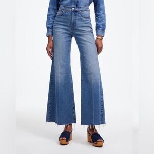 Madewell Blue Wide Leg Flare Jeans